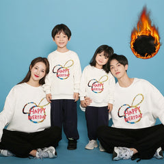 Trend Parent-child Outfit Velvet Thickened Foreign Style Child Hoodie