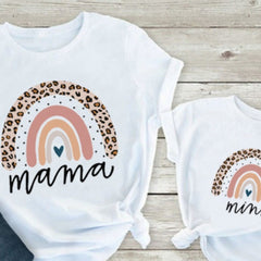 Creative Cartoon Print Casual Matching Family Clothing