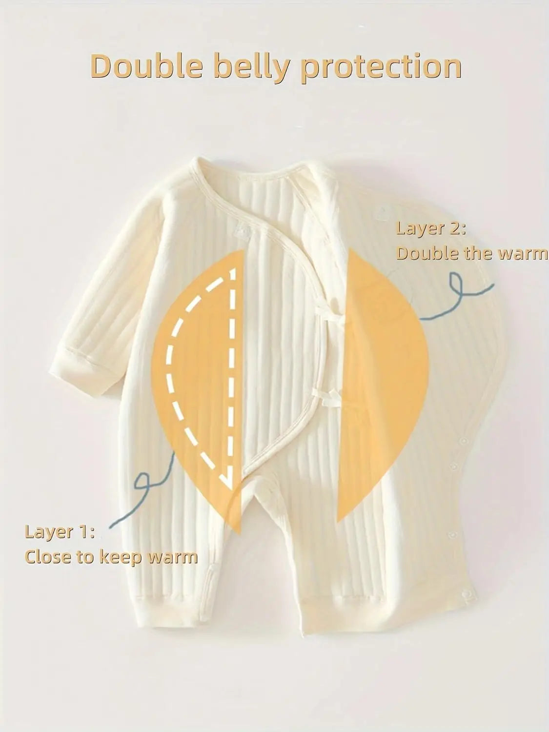 Boys Girls Bodysuit Newborn Winter Onesie Clothes Cotton Toddler Home Wear 0-6M Thickened Spring and Autumn Clothing