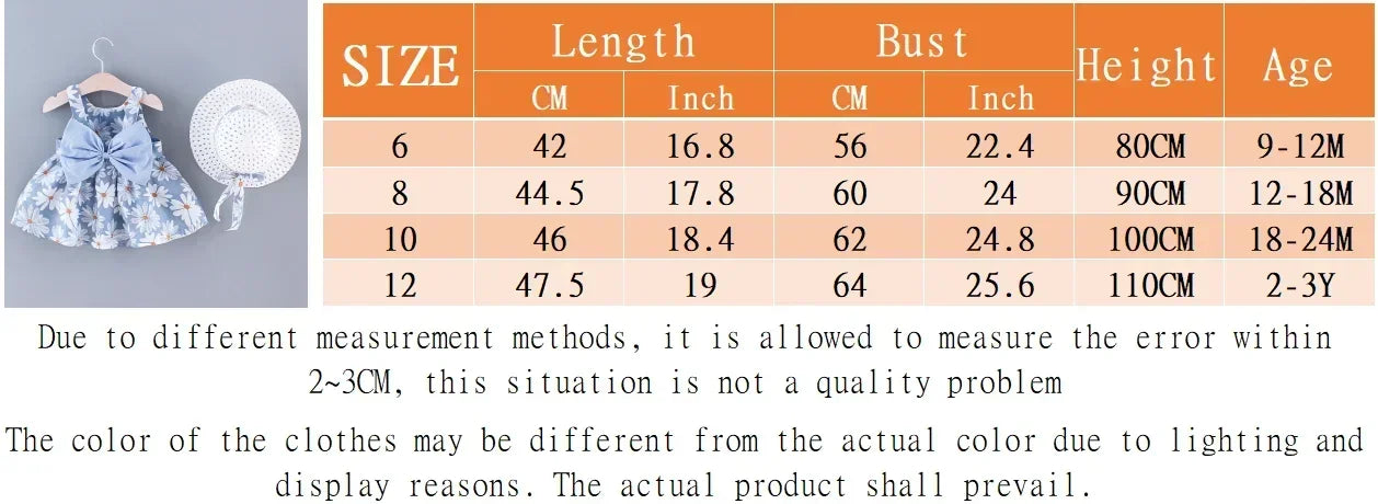 (Girls 0-3 Years Old) Summer New Girls Dress Floral Print Little Fresh Everyday Sweet Princess Dress with Bow