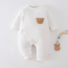 Boys Girls Bodysuit Newborn Winter Onesie Clothes Cotton Toddler Home Wear 0-6M Thickened Spring and Autumn Clothing