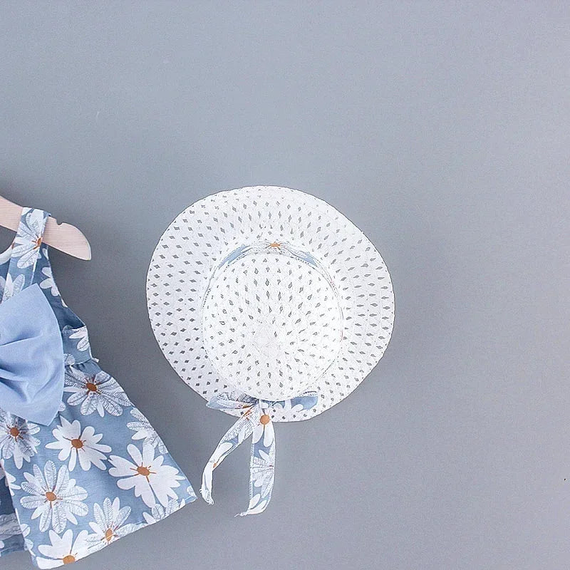 (Girls 0-3 Years Old) Summer New Girls Dress Floral Print Little Fresh Everyday Sweet Princess Dress with Bow