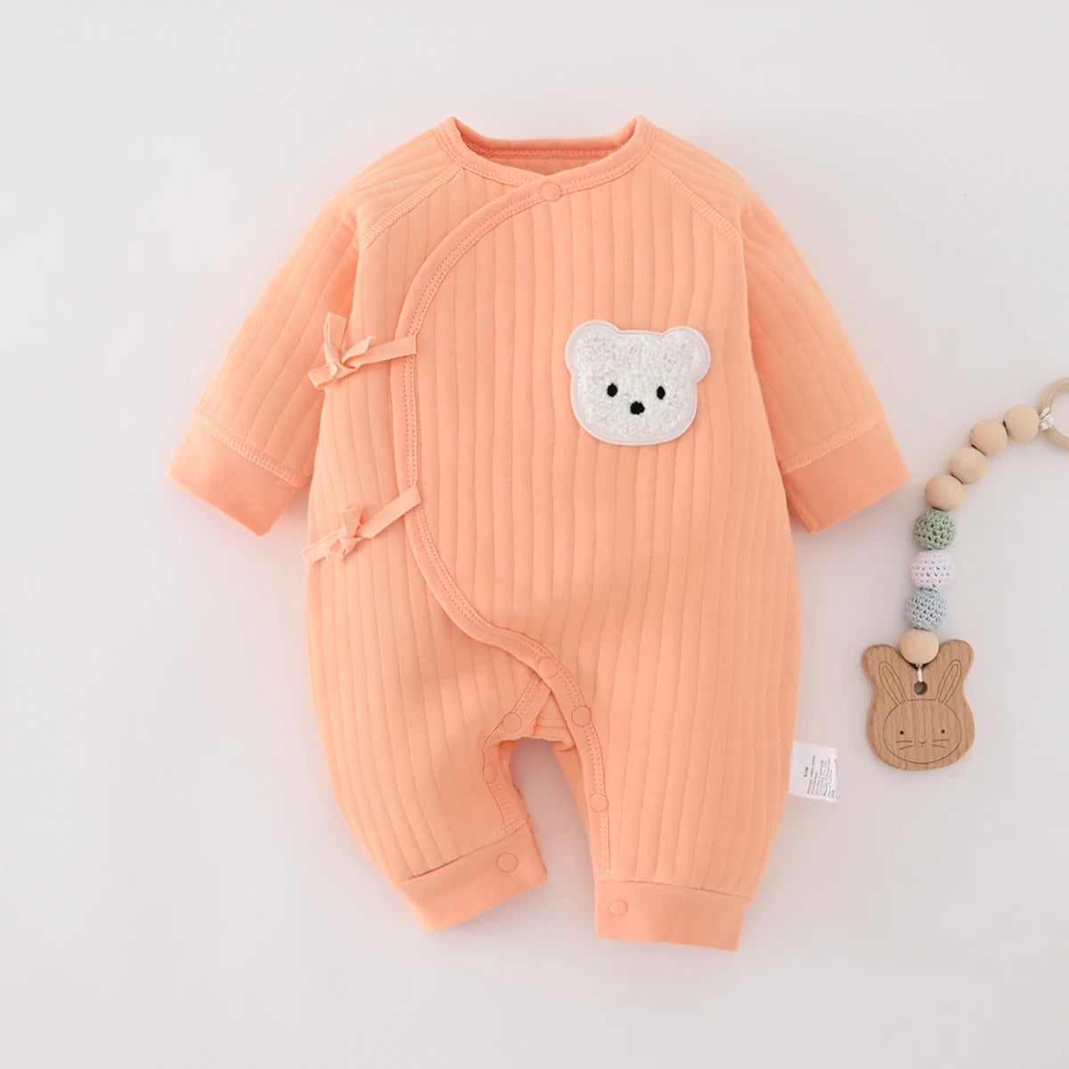 Boys Girls Bodysuit Newborn Winter Onesie Clothes Cotton Toddler Home Wear 0-6M Thickened Spring and Autumn Clothing