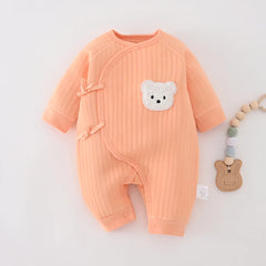 Boys Girls Bodysuit Newborn Winter Onesie Clothes Cotton Toddler Home Wear 0-6M Thickened Spring and Autumn Clothing