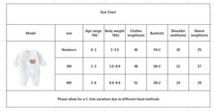 Boys Girls Bodysuit Newborn Winter Onesie Clothes Cotton Toddler Home Wear 0-6M Thickened Spring and Autumn Clothing