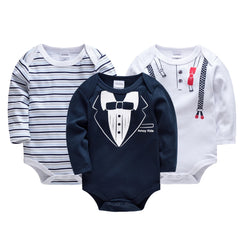 Kavkas Baby Boys Girls Bodysuit 3 PCS Long Sleeve 100% Cotton Baby Clothes 0-12 Months Newborn Body Bebe Jumpsuit Clothing HY2070