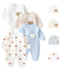 Boys Girls Bodysuit Newborn Winter Onesie Clothes Cotton Toddler Home Wear 0-6M Thickened Spring and Autumn Clothing