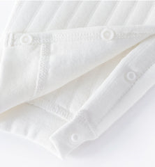 Boys Girls One Piece Outfit 100% Cotton Newborn Baby Long Sleeve Romper Infant Solid Knitting Thin Jumpsuit For Seasons