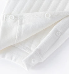 Boys Girls One Piece Outfit 100% Cotton Newborn Baby Long Sleeve Romper Infant Solid Knitting Thin Jumpsuit For Seasons