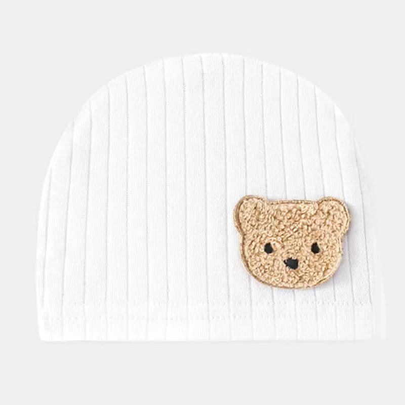Boys Girls One Piece Outfit 100% Cotton Newborn Baby Long Sleeve Romper Infant Solid Knitting Thin Jumpsuit For Seasons White Hat